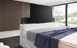 Lade das Bild in den Galerie-Viewer, Exklusives Boxspringbett Neptun mit TV-Lift, RGB-Beleuchtung und Samtbezug