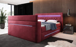 Lade das Bild in den Galerie-Viewer, Exklusives Boxspringbett Neptun mit TV-Lift, RGB-Beleuchtung und Samtbezug