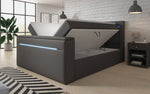 Lade das Bild in den Galerie-Viewer, Exklusives Reposito Boxspringbett: TV-Lift, USB, LED & Integrierter Stauraum