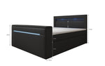 Lade das Bild in den Galerie-Viewer, Exklusives Reposito Boxspringbett: TV-Lift, USB, LED & Integrierter Stauraum