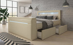 Lade das Bild in den Galerie-Viewer, Luxuriöses Boxspringbett Rinori: TV-Lift, USB, LED & Stauraum Deluxe