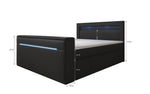 Lade das Bild in den Galerie-Viewer, Luxuriöses Boxspringbett Rinori: TV-Lift, USB, LED & Stauraum Deluxe