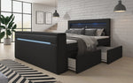 Lade das Bild in den Galerie-Viewer, Luxuriöses Boxspringbett Rinori: TV-Lift, USB, LED & Stauraum Deluxe