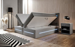 Lade das Bild in den Galerie-Viewer, Boxspringbett Sevilla: Modernes Design, LED-Beleuchtung, Integrierter Stauraum & Komfort-Matratze
