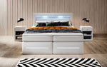 Lade das Bild in den Galerie-Viewer, Boxspringbett Sevilla: Modernes Design, LED-Beleuchtung, Integrierter Stauraum & Komfort-Matratze