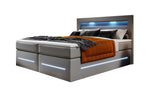 Lade das Bild in den Galerie-Viewer, Boxspringbett Sevilla: Modernes Design, LED-Beleuchtung, Integrierter Stauraum & Komfort-Matratze