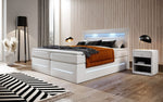 Lade das Bild in den Galerie-Viewer, Boxspringbett Sevilla: Modernes Design, LED-Beleuchtung, Integrierter Stauraum & Komfort-Matratze