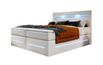 Lade das Bild in den Galerie-Viewer, Boxspringbett Sevilla: Modernes Design, LED-Beleuchtung, Integrierter Stauraum & Komfort-Matratze
