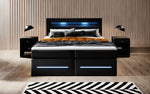 Lade das Bild in den Galerie-Viewer, Boxspringbett Sevilla: Modernes Design, LED-Beleuchtung, Integrierter Stauraum & Komfort-Matratze
