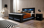 Lade das Bild in den Galerie-Viewer, Boxspringbett Sevilla: Modernes Design, LED-Beleuchtung, Integrierter Stauraum & Komfort-Matratze