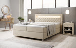 Lade das Bild in den Galerie-Viewer, Luxus Boxspringbett Tesero mit Integriertem Stauraum, USB-Ladeanschlüssen und RGB-LED-Beleuchtung