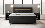 Lade das Bild in den Galerie-Viewer, Luxus Boxspringbett Tesero mit Integriertem Stauraum, USB-Ladeanschlüssen und RGB-LED-Beleuchtung