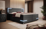 Lade das Bild in den Galerie-Viewer, Verona Boxspringbett mit LED-Beleuchtung: Luxus, Komfort, Modernes Kunstleder Design