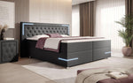 Lade das Bild in den Galerie-Viewer, Verona Boxspringbett mit LED-Beleuchtung: Luxus, Komfort, Modernes Kunstleder Design
