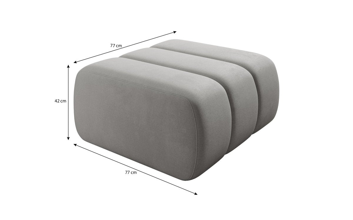 Designer Samt Beistellhocker Aurora: Eleganter Polsterhocker für Luxuriöse Wohnräume