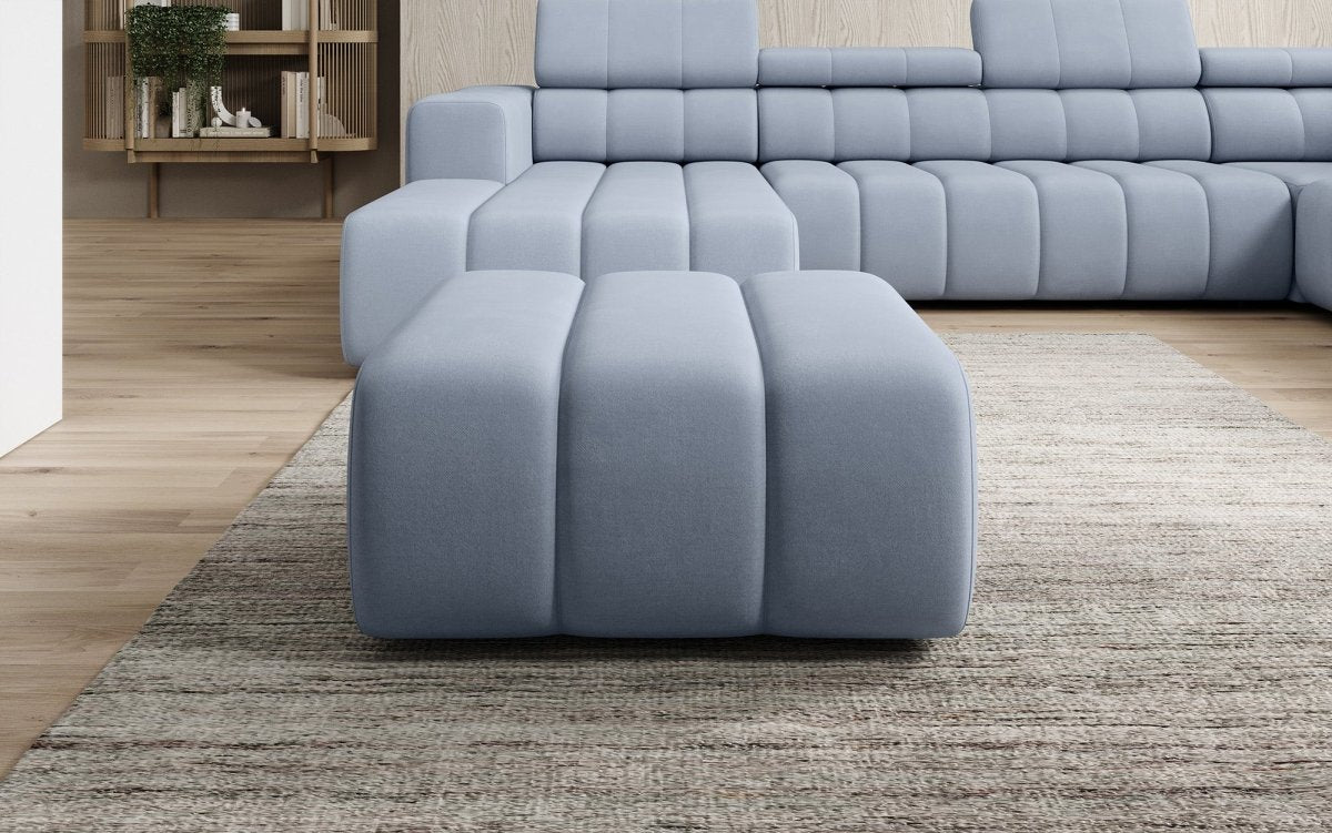 Designer Samt Beistellhocker Aurora: Eleganter Polsterhocker für Luxuriöse Wohnräume