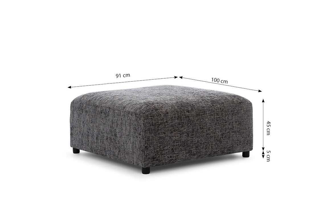 Eleganter Designer Beistellhocker Napoli aus Samtstoff – Luxus für Ihr Zuhause