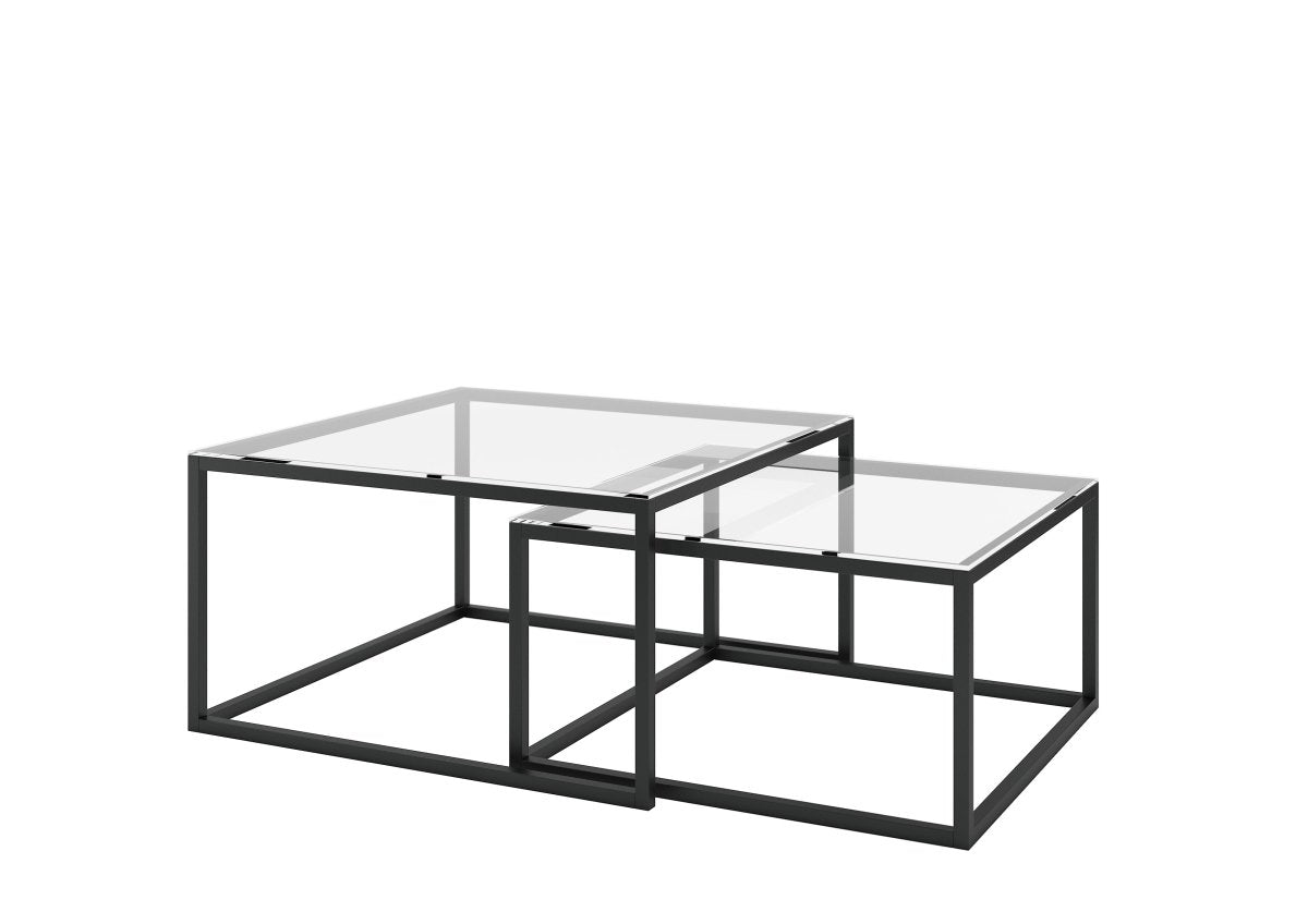 Eleganter Designer Couchtisch Hevela: Moderner Wohnzimmer-Mittelpunkt mit Glas & Metall