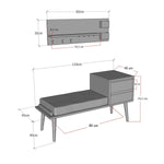 Lade das Bild in den Galerie-Viewer, Elegante Designer Garderobe Corsico: Multifunktionale Sitzbank, Haken & Ablage für Flur