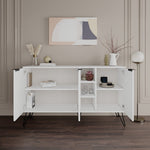 Lade das Bild in den Galerie-Viewer, Luxuriöse Designer Kommode Clara: Modernes Sideboard mit Türen, offenen Fächern