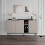 Lade das Bild in den Galerie-Viewer, Luxuriöse Designer Kommode Clara: Modernes Sideboard mit Türen, offenen Fächern