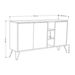 Lade das Bild in den Galerie-Viewer, Luxuriöse Designer Kommode Clara: Modernes Sideboard mit Türen, offenen Fächern