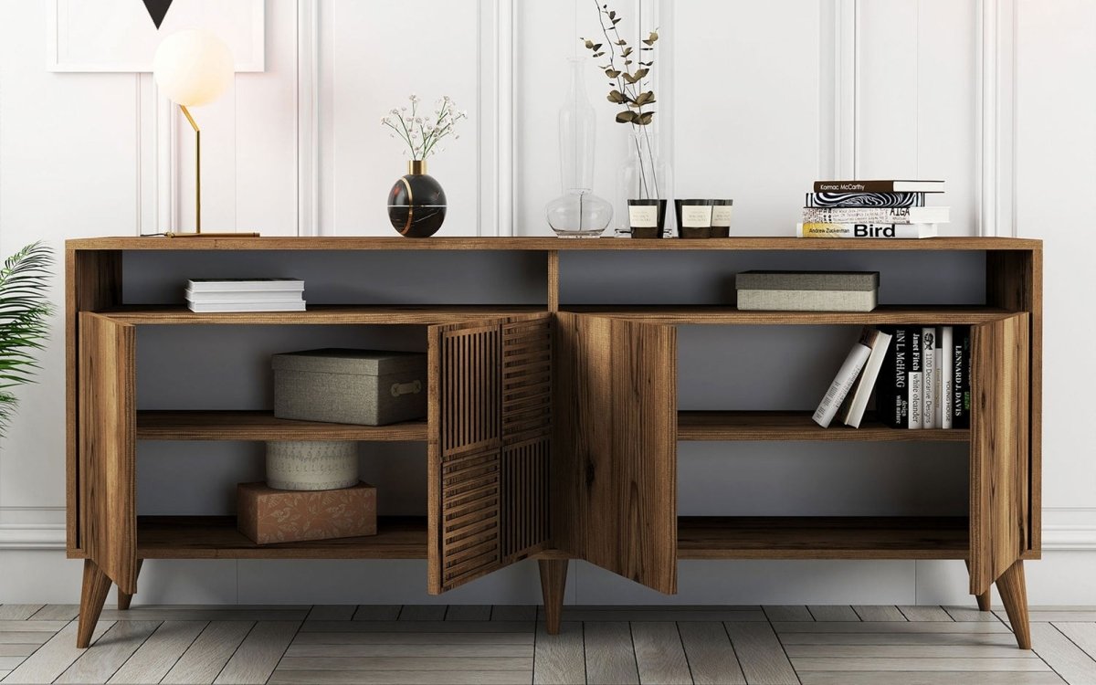 Elegante Designer Kommode Milan: Stilvolle Walnuss-Optik für modernes Wohnen