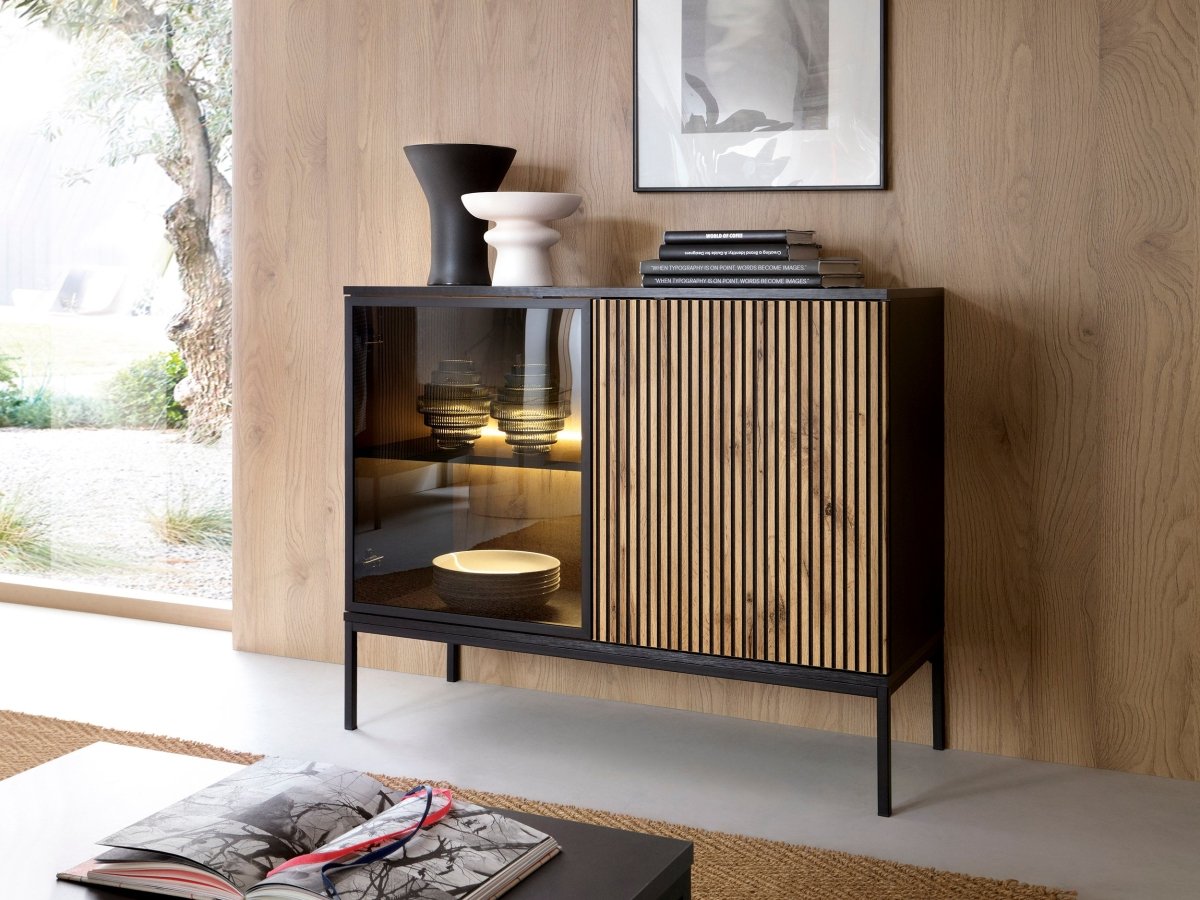 Elegante Designer Kommode Nayra III mit LED-Beleuchtung – Stilvolles Schlafzimmer-Highlight