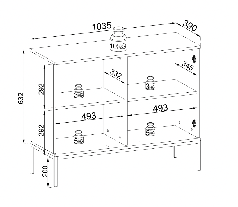 Elegante Designer Kommode Nayra III mit LED-Beleuchtung – Stilvolles Schlafzimmer-Highlight