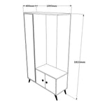 Lade das Bild in den Galerie-Viewer, Elegante Sondrio Garderobe mit Spiegel: Stilvolles Flurmöbel für optimalen Stauraum