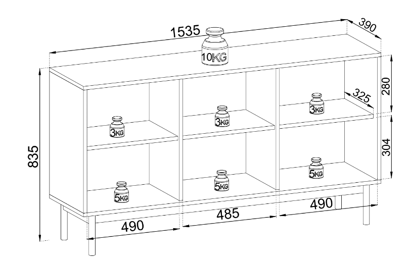Elegante Designer Kommode Tokyo: Modernes Stauraumwunder für Schlaf- & Wohnzimmer