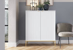 Lade das Bild in den Galerie-Viewer, Designer Kommode Verilo II: Elegantes Schlafzimmer Sideboard mit Gold/Schwarz Akzenten
