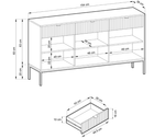 Lade das Bild in den Galerie-Viewer, Elegante Designer Kommode Verilo III: Luxuriöses Sideboard mit Viel Stauraum