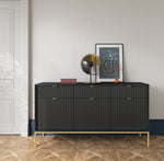 Lade das Bild in den Galerie-Viewer, Elegante Designer Kommode Verilo III: Luxuriöses Sideboard mit Viel Stauraum