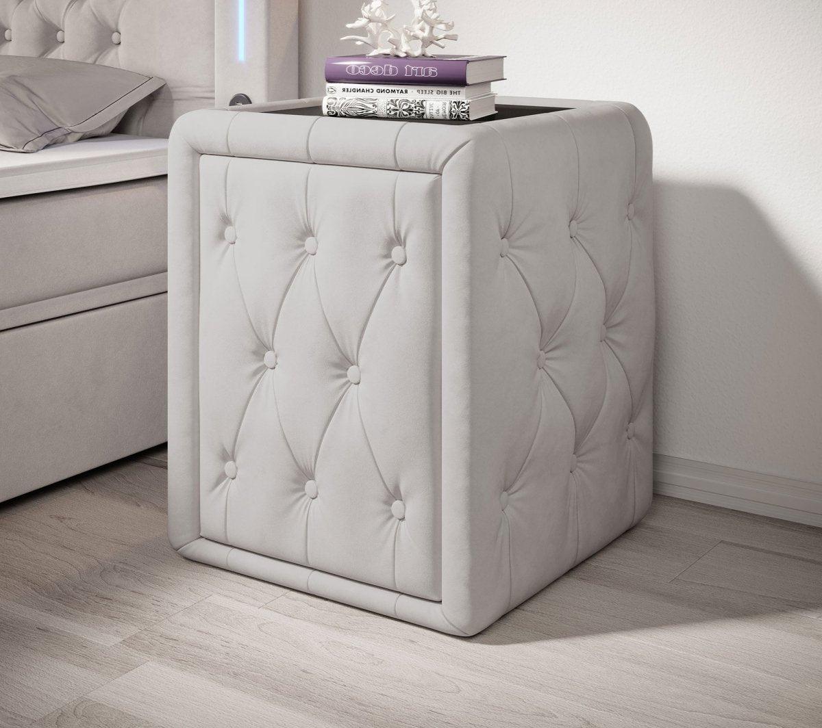 Designer Nachttisch Josy Samt – Luxuriöser Beistelltisch für Ihr Schlafzimmer