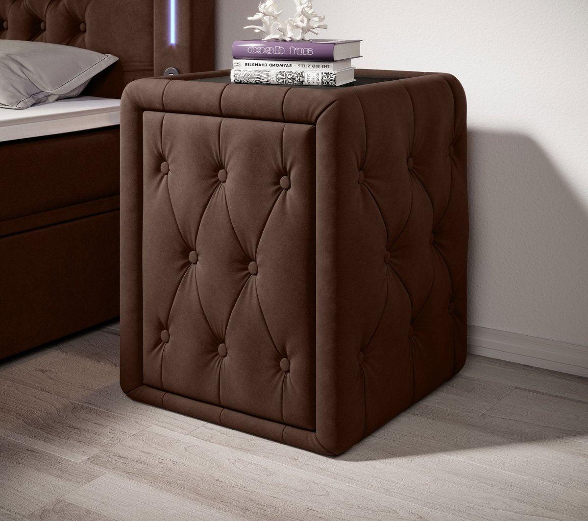 Designer Nachttisch Josy Samt – Luxuriöser Beistelltisch für Ihr Schlafzimmer