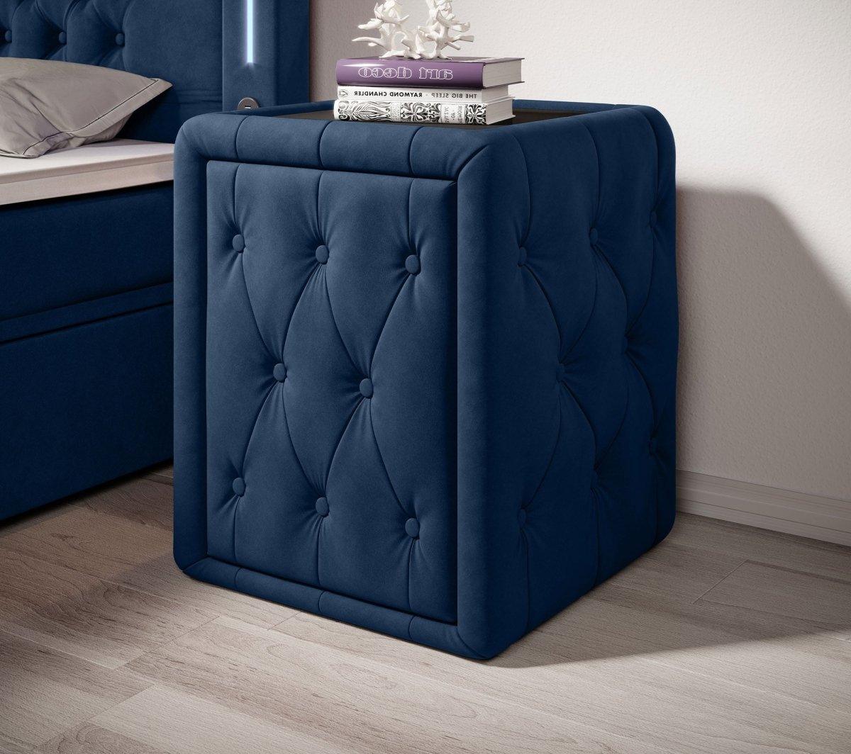 Designer Nachttisch Josy Samt – Luxuriöser Beistelltisch für Ihr Schlafzimmer