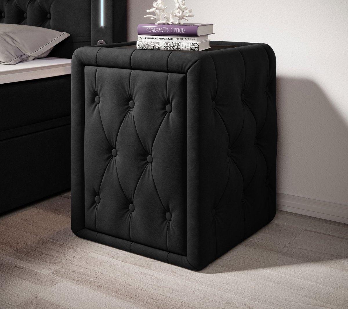 Designer Nachttisch Josy Samt – Luxuriöser Beistelltisch für Ihr Schlafzimmer