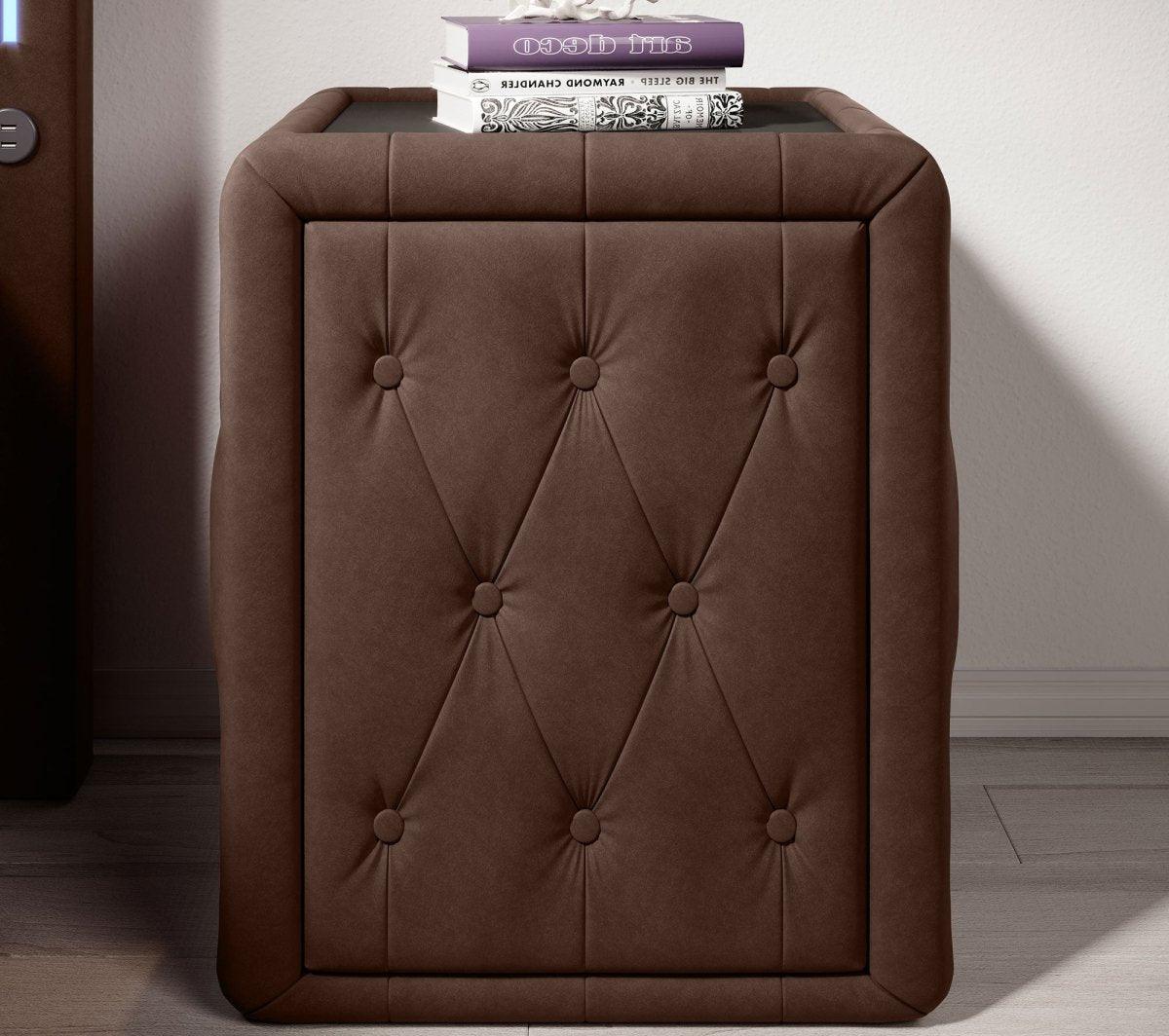 Designer Nachttisch Josy Samt – Luxuriöser Beistelltisch für Ihr Schlafzimmer