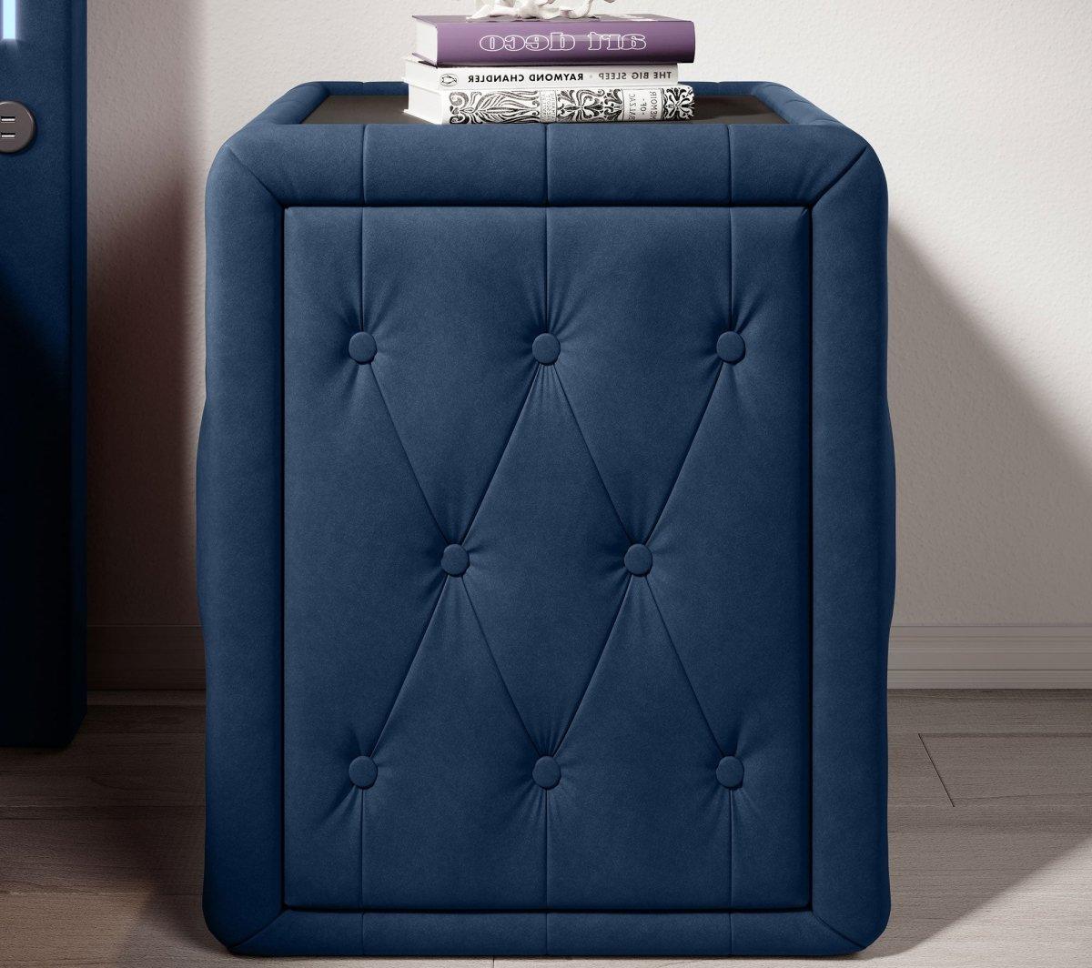 Designer Nachttisch Josy Samt – Luxuriöser Beistelltisch für Ihr Schlafzimmer