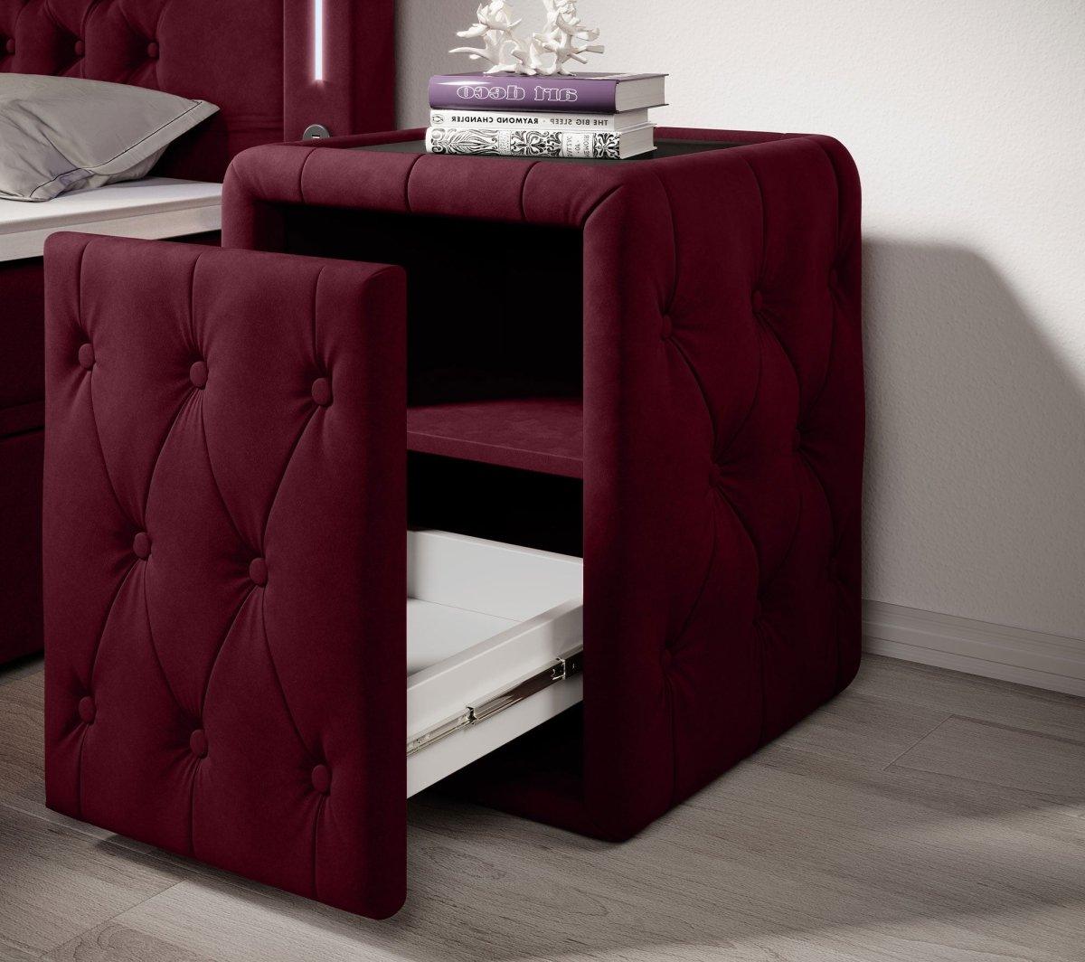 Designer Nachttisch Josy Samt – Luxuriöser Beistelltisch für Ihr Schlafzimmer