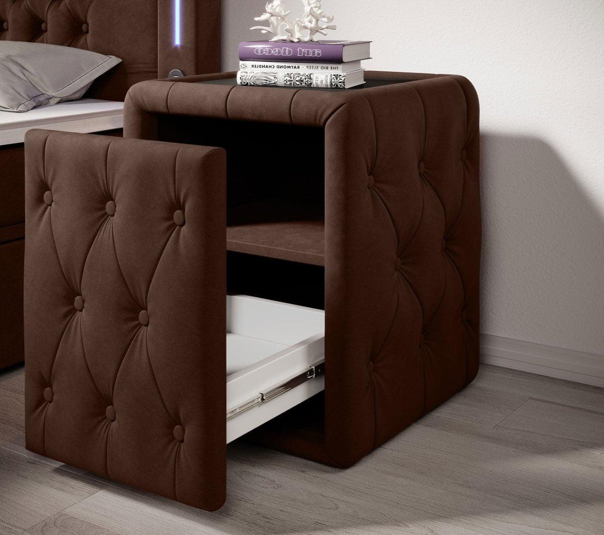 Designer Nachttisch Josy Samt – Luxuriöser Beistelltisch für Ihr Schlafzimmer