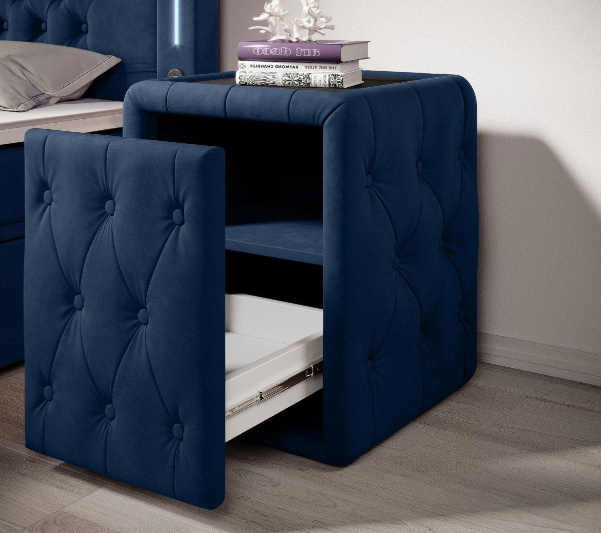 Designer Nachttisch Josy Samt – Luxuriöser Beistelltisch für Ihr Schlafzimmer