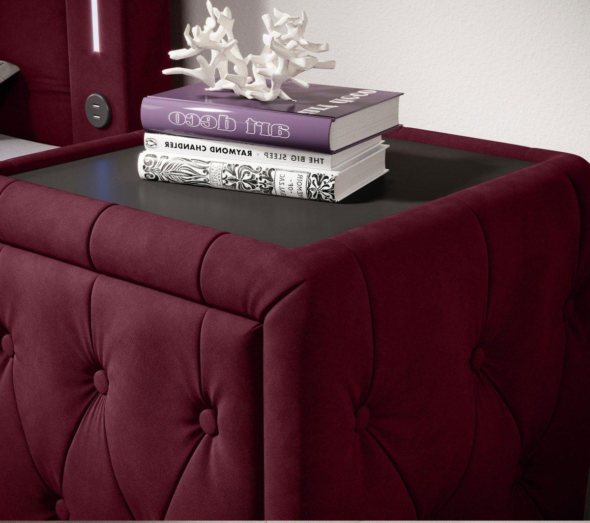 Designer Nachttisch Josy Samt – Luxuriöser Beistelltisch für Ihr Schlafzimmer