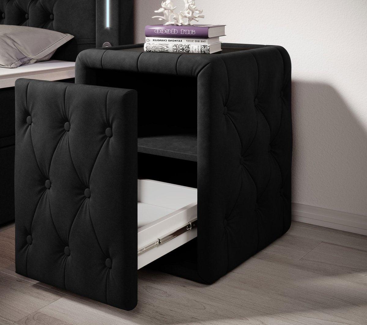 Designer Nachttisch Josy Samt – Luxuriöser Beistelltisch für Ihr Schlafzimmer