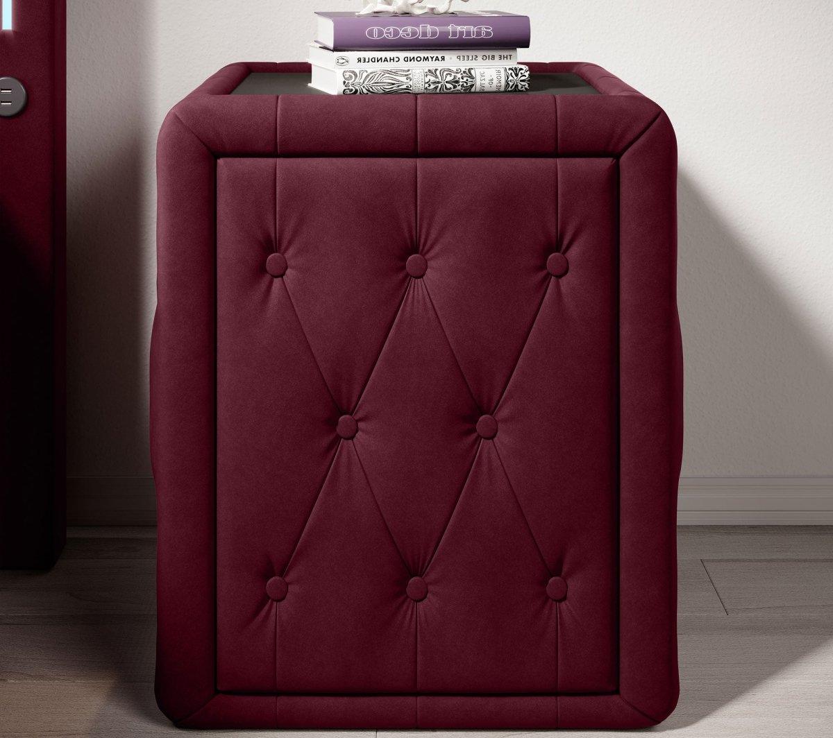 Designer Nachttisch Josy Samt – Luxuriöser Beistelltisch für Ihr Schlafzimmer