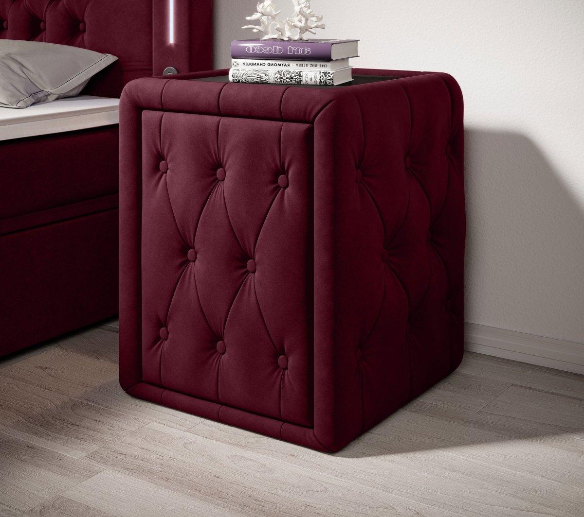 Designer Nachttisch Josy Samt – Luxuriöser Beistelltisch für Ihr Schlafzimmer