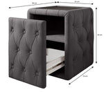 Lade das Bild in den Galerie-Viewer, Designer Nachttisch Josy Samt – Luxuriöser Beistelltisch für Ihr Schlafzimmer