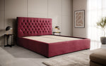 Lade das Bild in den Galerie-Viewer, Edles Chester Polsterbett mit Stauraum – Samtbezug, Komfort & clevere Aufbewahrung
