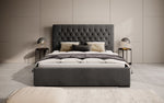 Lade das Bild in den Galerie-Viewer, Edles Chester Polsterbett mit Stauraum – Samtbezug, Komfort & clevere Aufbewahrung